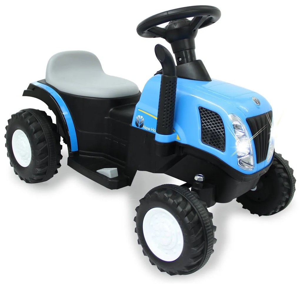 Tractor elétrico infantil New Holland Com Reboque 6V Azul