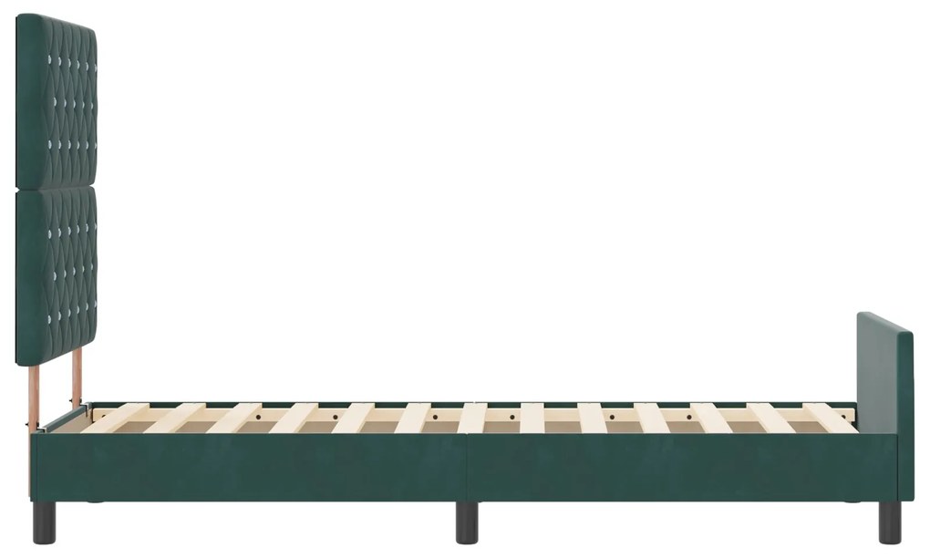 Estrutura de Cama vidaXL Verde Escuro 80x200 cm Veludo