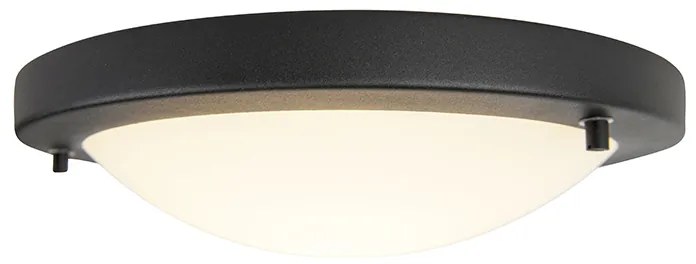 LED Candeeiro de teto inteligente preto 31 cm com WiFi A60 IP44 - Yuma Moderno