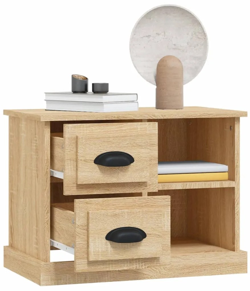 Mesa de cabeceira 60x35,5x45 cm cor carvalho sonoma