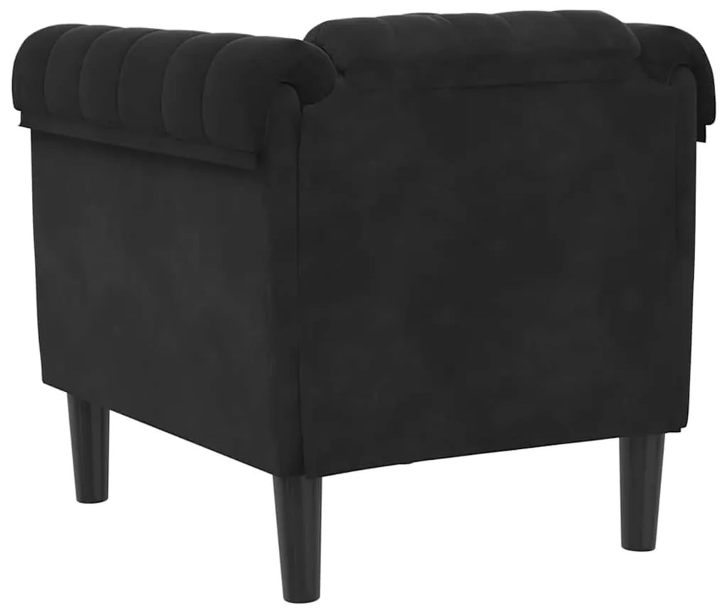 Poltrona veludo preto