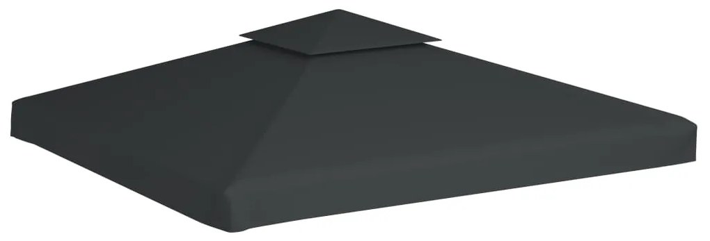Cobertura de substituição p/ gazebo 310 g/m² cinza escuro 3x3 m