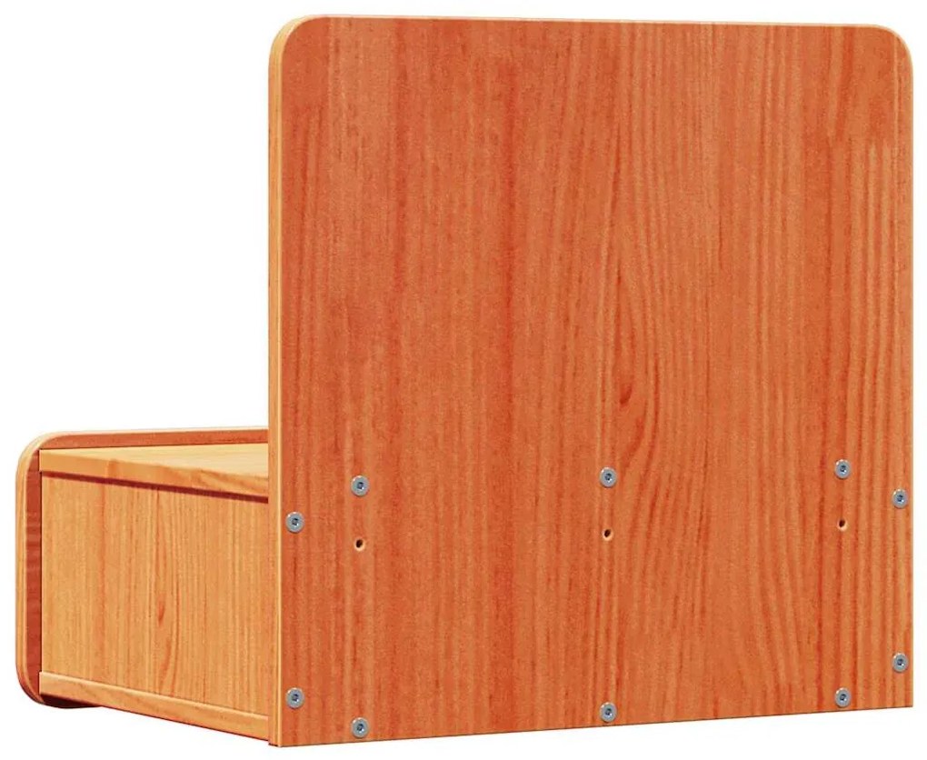 Mesa de Cabeceira Montada na Parede com gaveta Castanho-mel