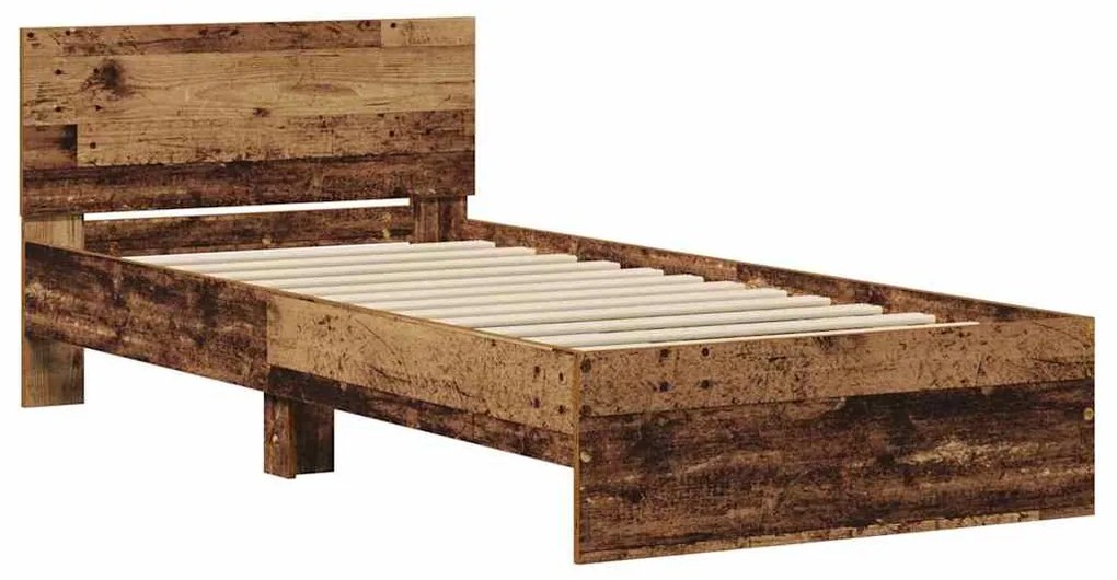 estrutura de cama Madeira Velha 90x200 cm Madeira Ingenheirada