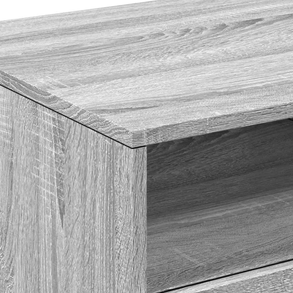 Mesa de centro com luzes LED 90x49x40 cm cinzento sonoma