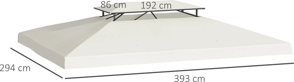 Toldo de Substituição para Pérgola – 4x3 m – Bege – Design Respirável