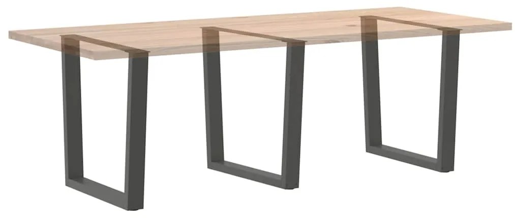 Pés para mesa de jantar em forma de V, 3 peças, antracite, 80x(72-73,3