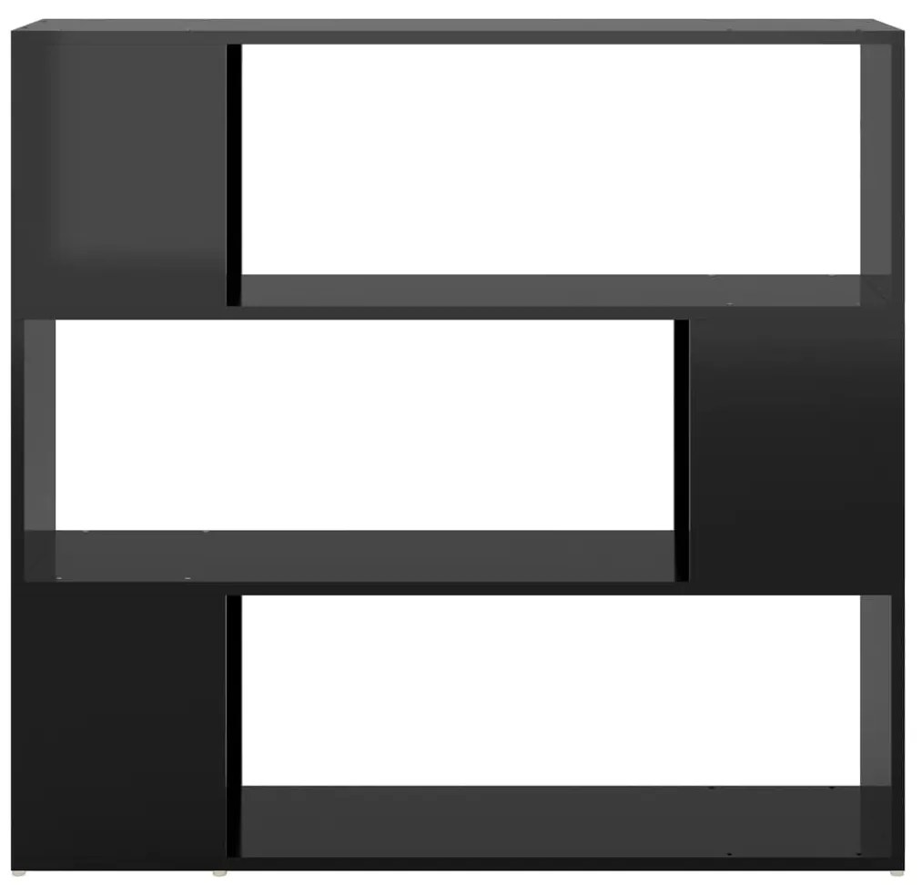 Estante/divisória 100x24x94 cm preto brilhante