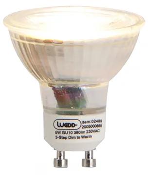 Lâmpada LED GU10 de 3 etapas de dim a quente 5w 380 lm 2000-2700K