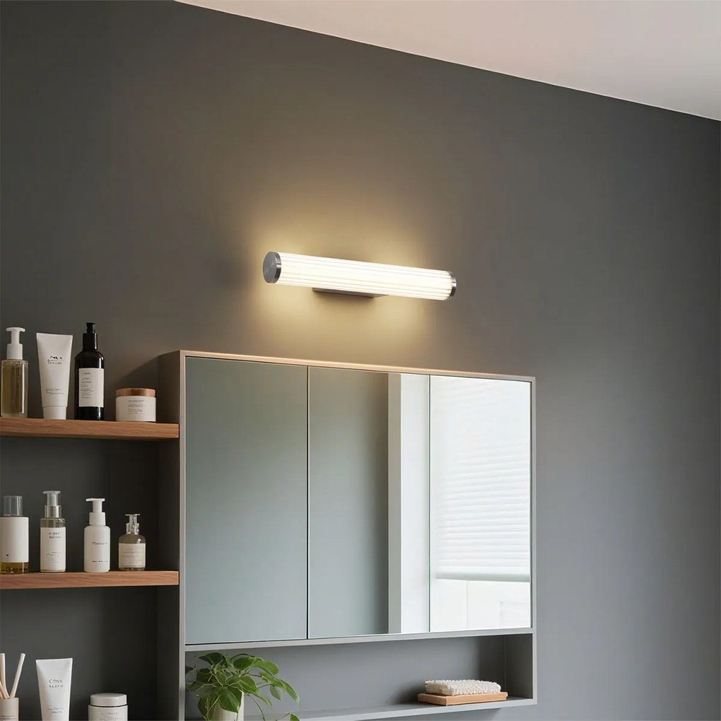 Aplique de Parede Retro Gunmetal 40,4cm Incl. LED IP44 - Coco