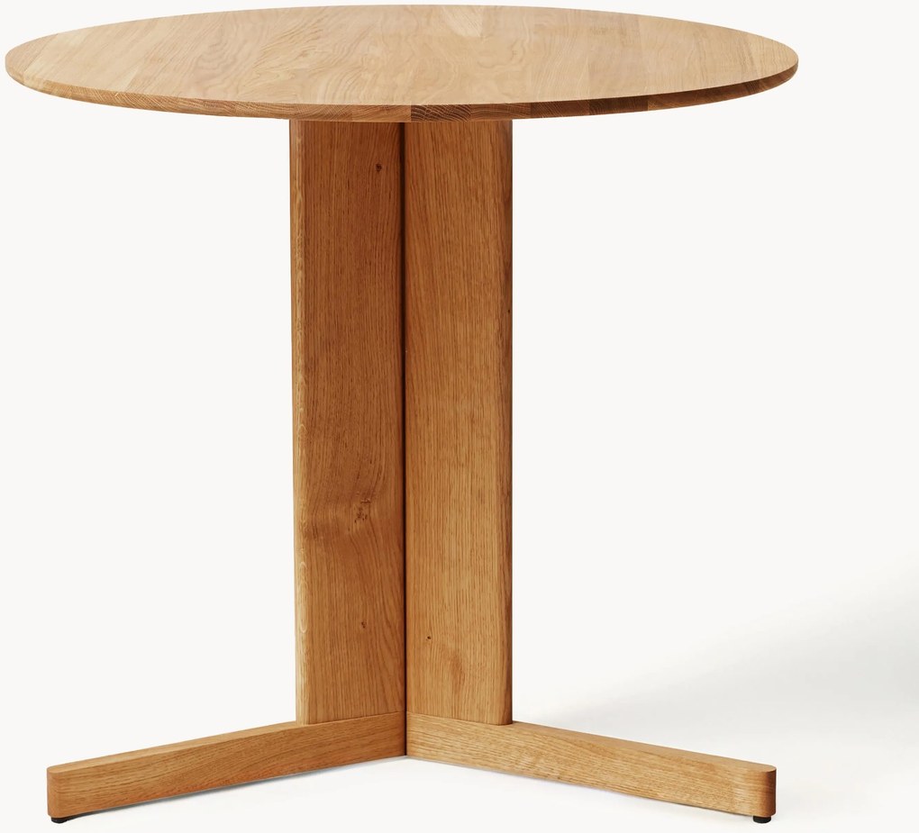Mesa de jantar redonda em madeira de carvalho Trefoil, Ø 75 cm