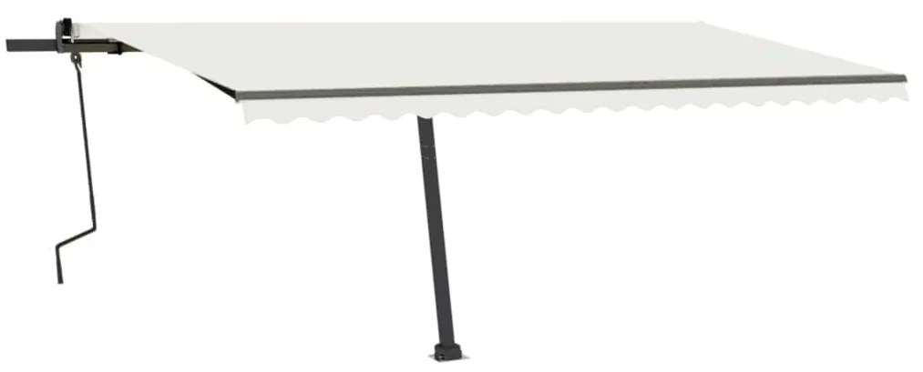 Toldo retrátil manual independente 500x350 cm cor creme