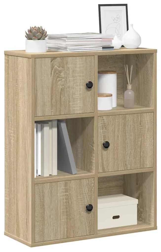 vidaXL Estante 60x24x76,5 cm derivados de madeira carvalho sonoma