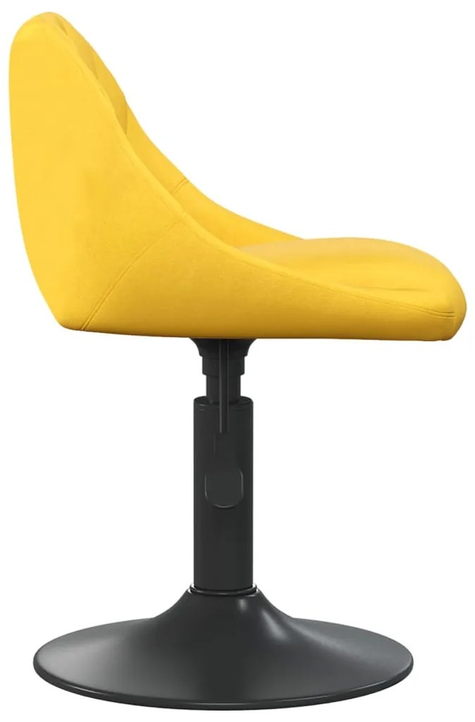 Cadeiras de jantar giratórias 6 pcs veludo amarelo mostarda