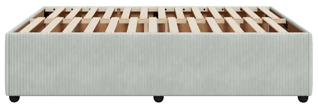 Estrutura de cama sem colchão 160x200 cm veludo cinzento-claro