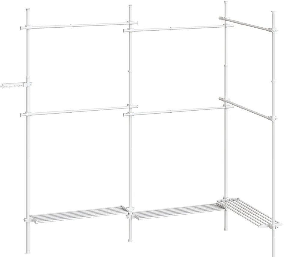 Cabide Guarda roupa até ao teto 33,5 x (240-353) x (208-310) cm branco 