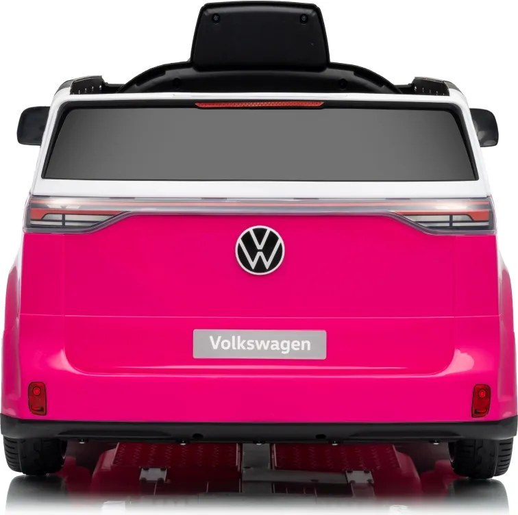 Carro elétrico para Crianças 12V Volkswagen ID BUZZ, Rodas Espuma EVA, assento couro ecológico Rosa