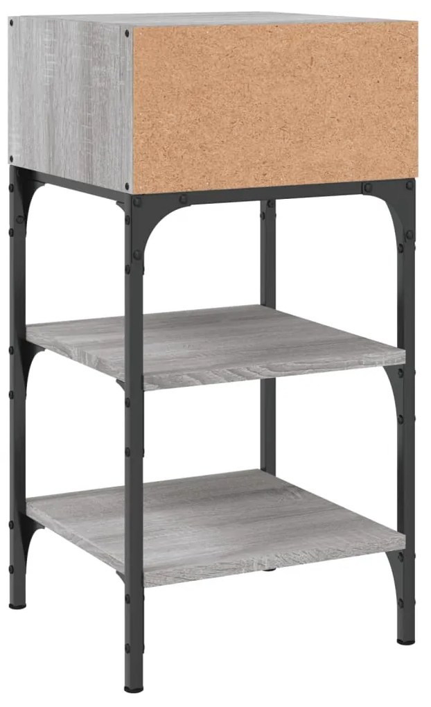 Mesas cabeceira 2pcs 35x34,5x70 cm deriv.madeira cinza sonoma