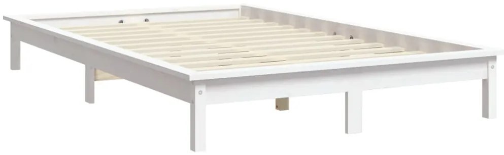 Estrutura cama super king size 180x200 cm pinho maciço branco