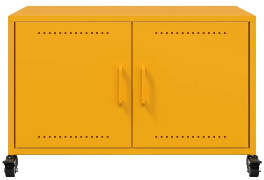 Móvel de TV 68x39x43,5 cm aço amarelo mostarda