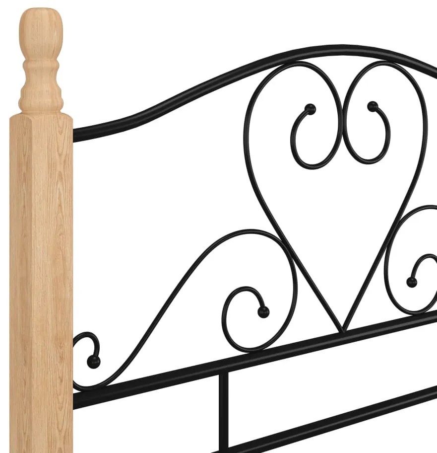 Estrutura de cama 100x200 cm metal preto