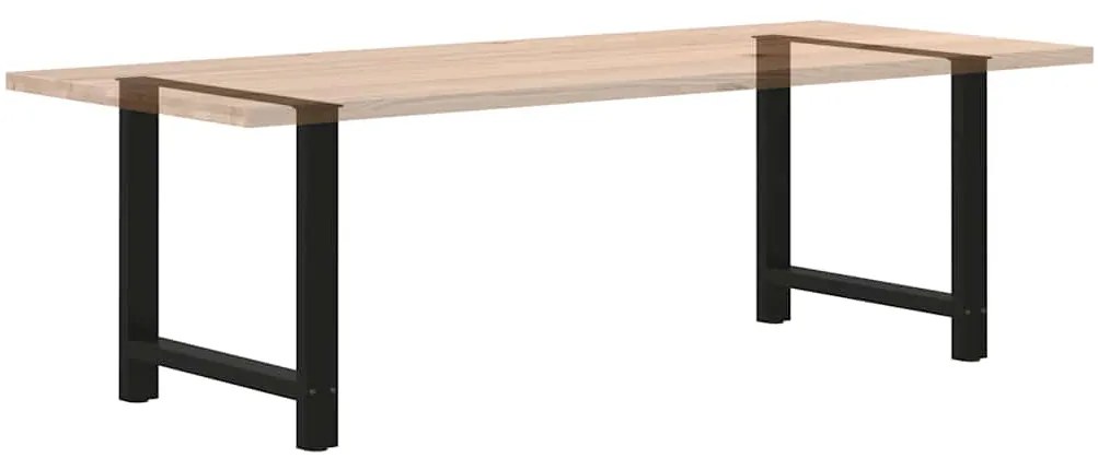 Pés para mesa de jantar pretos 2 peças 70x(72-73) cm aço