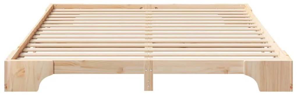 Estrutura de cama de chão Castanho 160 x 220 cm