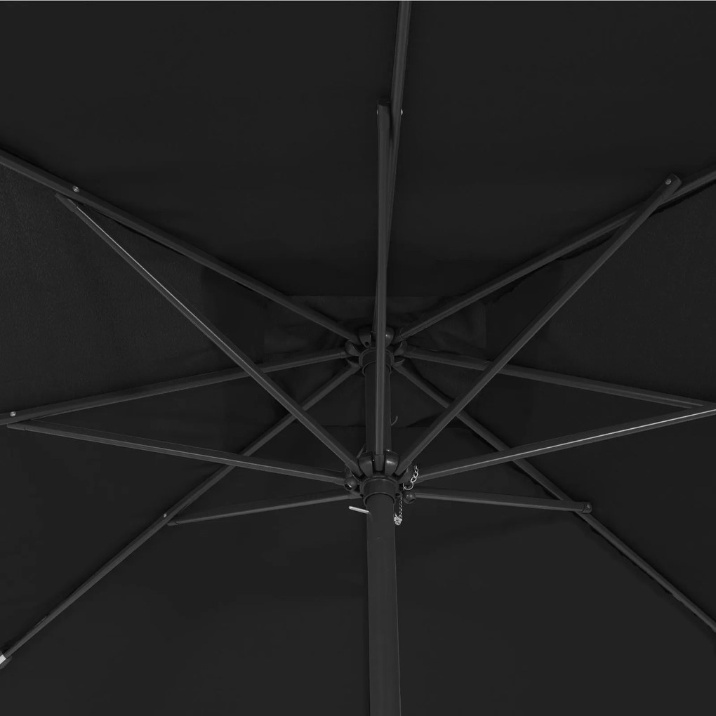 Parasol de Jardim Quadrado vidaXL 295x245 cm Preto