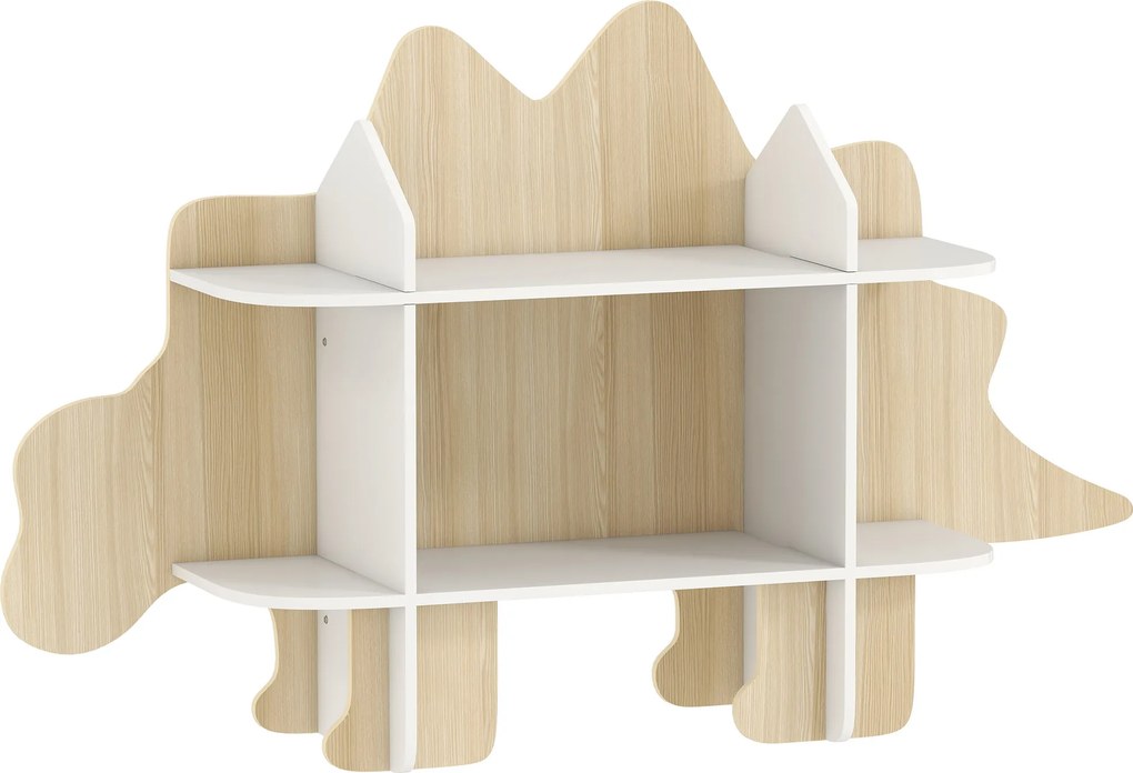 AIYAPLAY Estante Infantil Móvel de Arrumação para Brinquedos e Livros 6 Compartimentos 120x28x72,2cm Madeira Natural | Aosom Portugal
