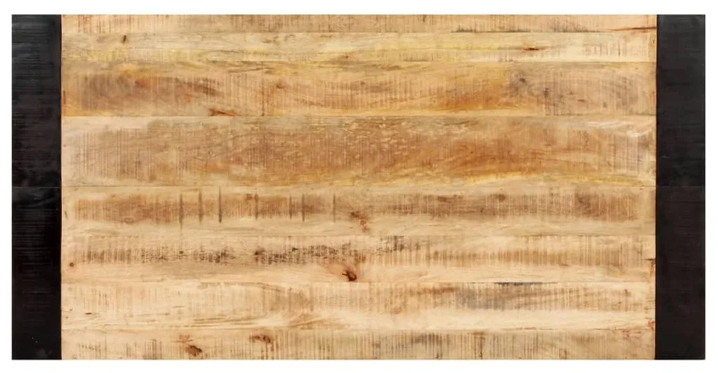 Mesa de jantar 140x70x76 cm madeira de mangueira áspera maciça