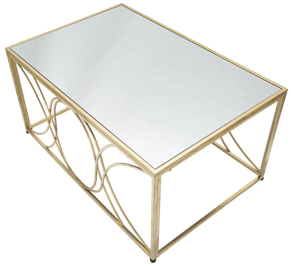MESA DE CENTRO EXY 90X60X45 CM DOURADA