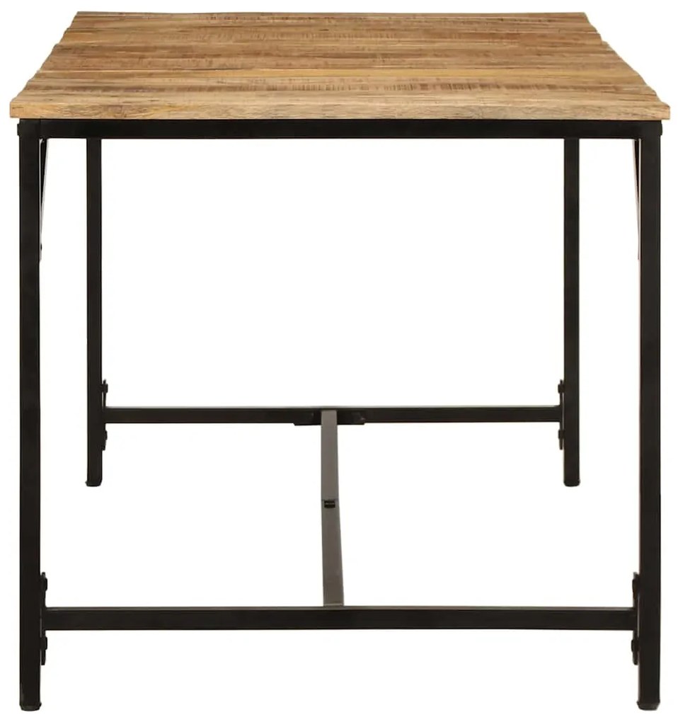 Mesa de jantar 160x80x75 cm madeira de mangueira maciça áspera