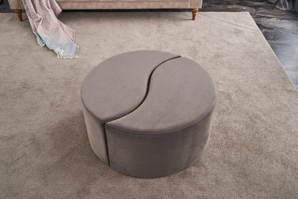 Pouffe Alis Puf – Mink – 80x40x80 cm