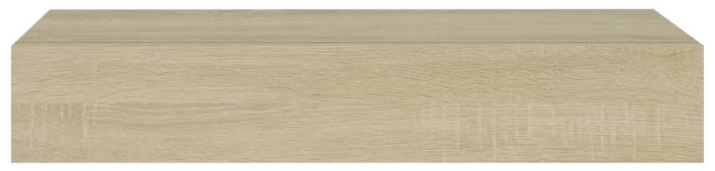 Prateleira de parede com gaveta MDF 60x23,5x10 cm cor carvalho