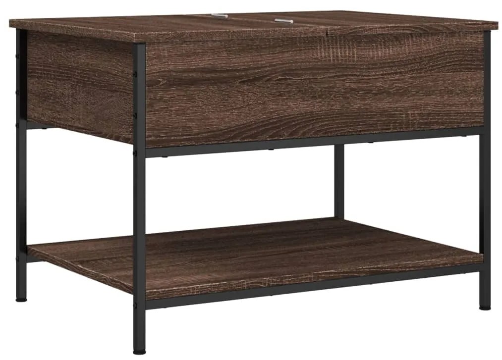 Mesa centro 70x50x50 cm deriv. madeira/metal carvalho castanho