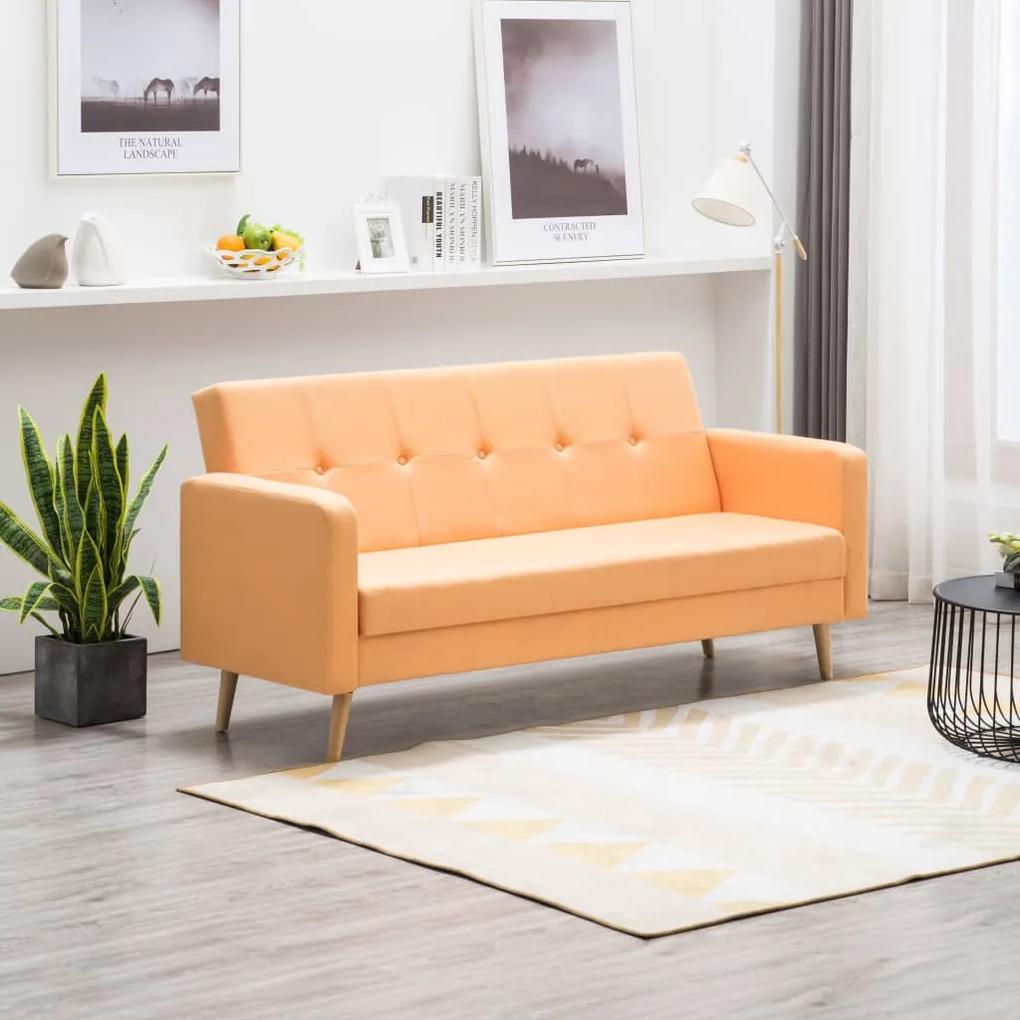 Sofá em tecido laranja