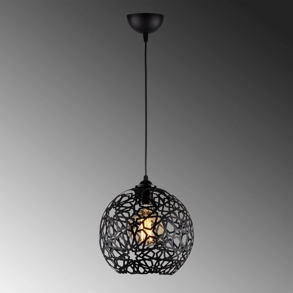 Chandelier Fellini – Preto – 25 cm