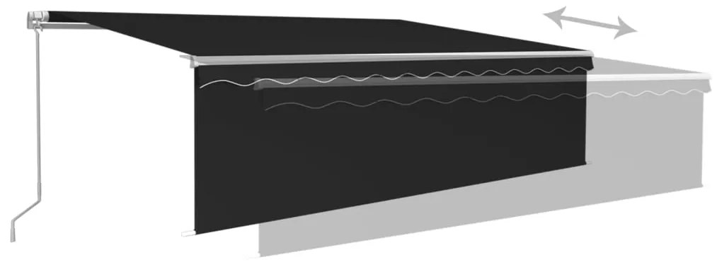 Toldo retrátil manual com estore 5x3 m antracite