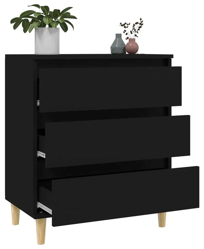 Aparador 60x35x70 cm derivados de madeira preto