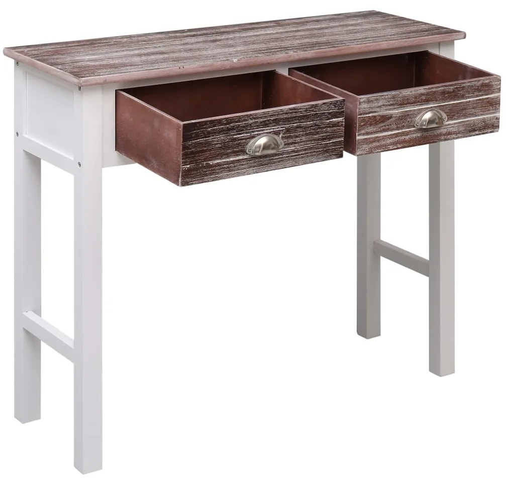 Mesa consola 90x30x77 cm madeira castanho