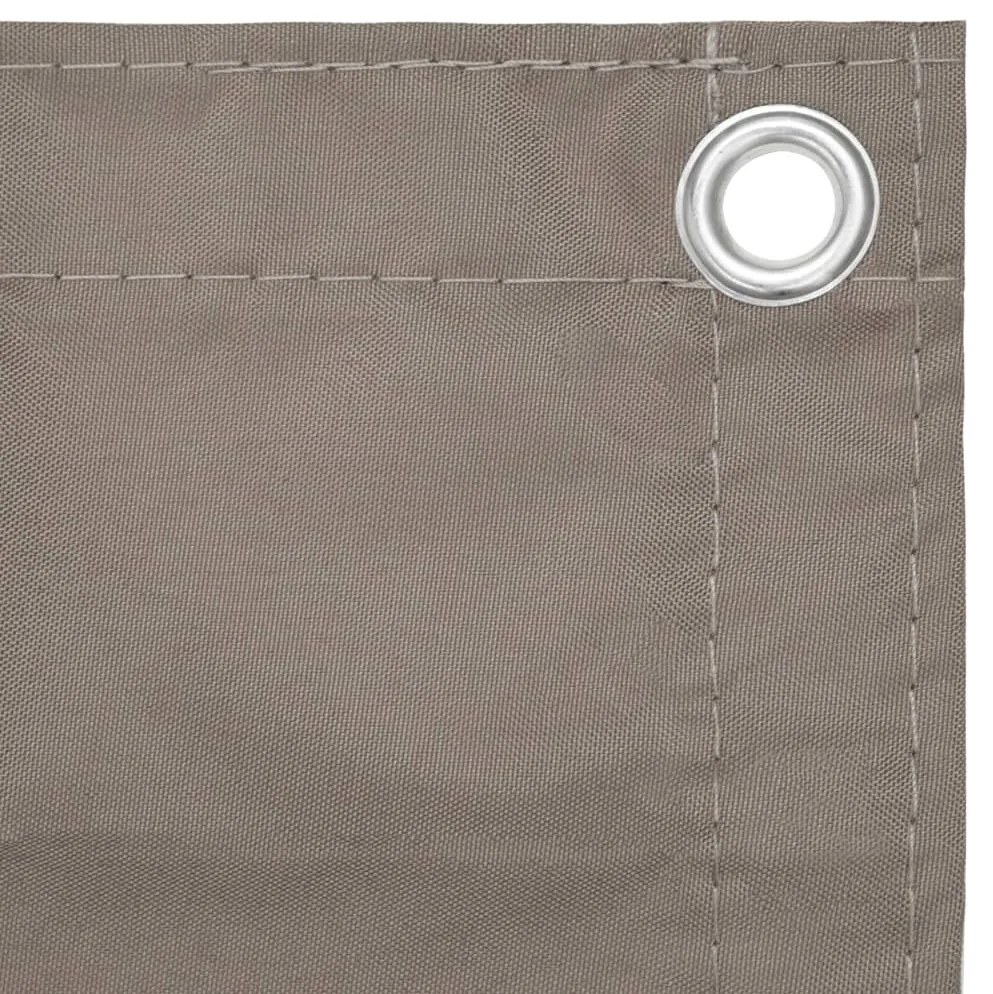 Tela de varanda 75x400 cm tecido Oxford cinzento-acastanhado