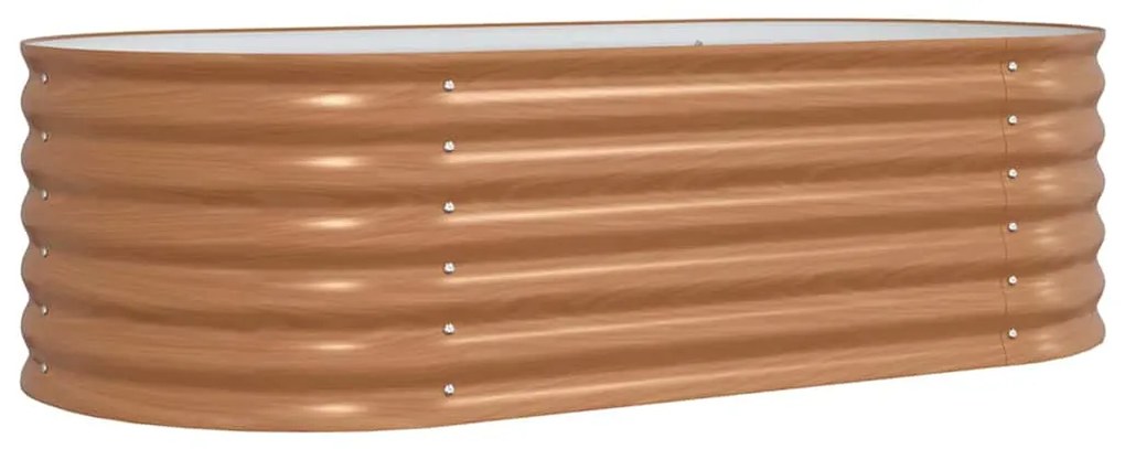 Cama de Jardim Elevada Castanha com Aparência de Madeira 160x80x44 cm