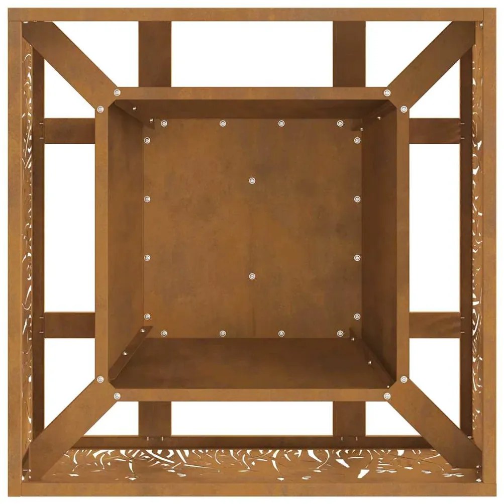 Fogueira vidaXL Quadrada 60x60x30 cm Aço Corten