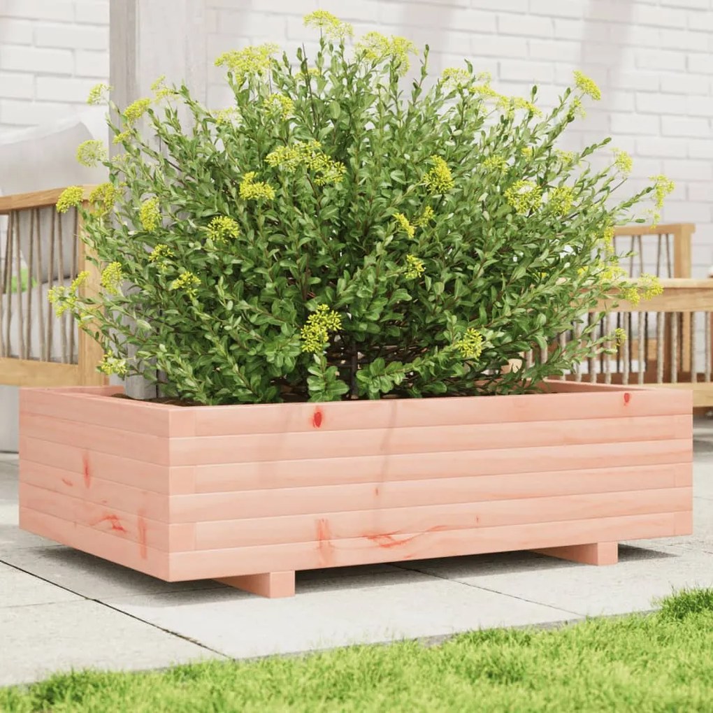 vidaXL Vaso/floreira de jardim 90x60x26,5 cm madeira de douglas maciça