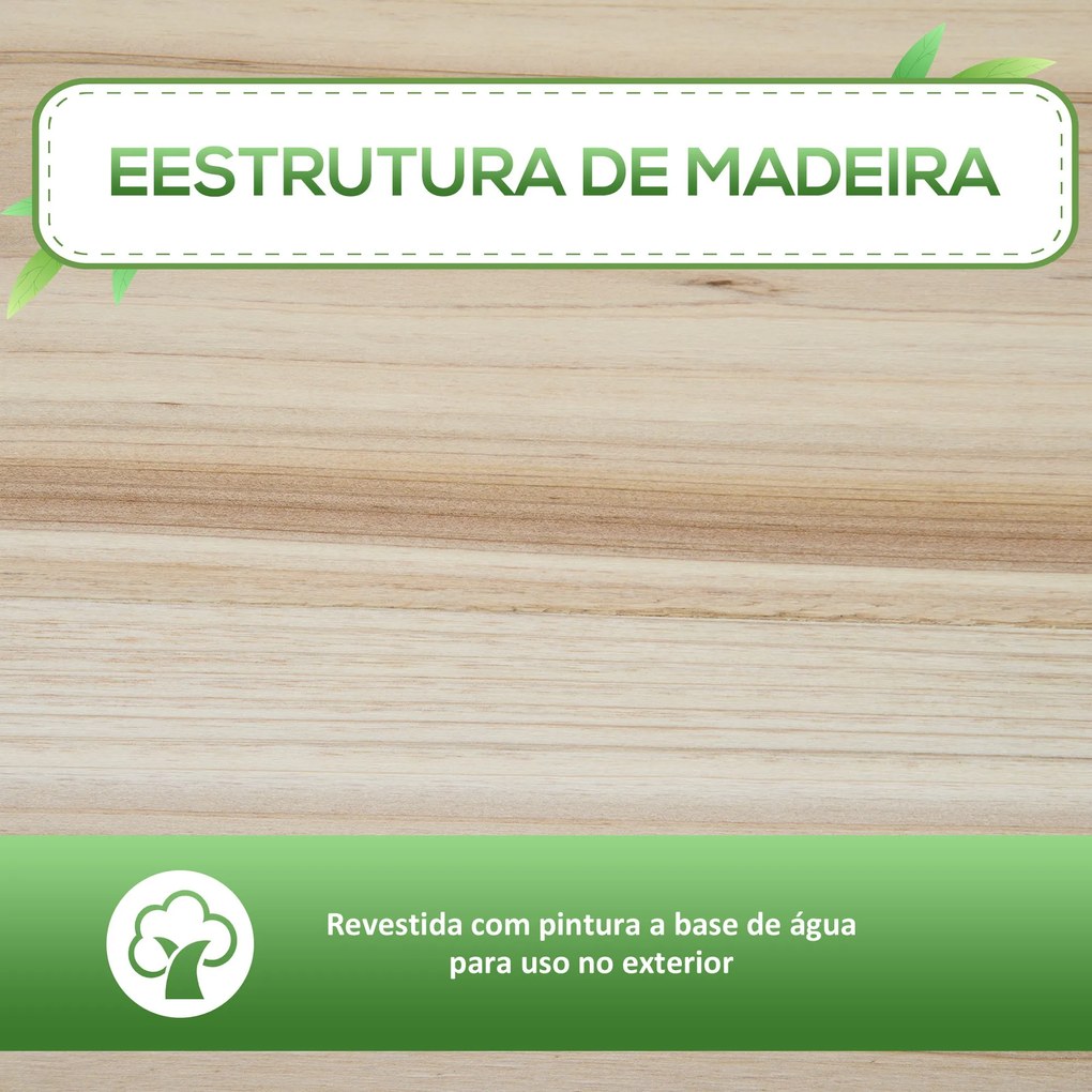 Horta Vertical Elevada com Prateleira 90x40x81cm Mesa de Cultivo de Ma