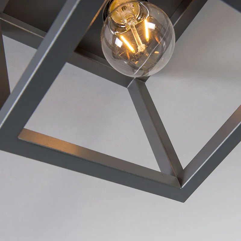 Luminária de teto industrial cinza escuro - Cage Design,Industrial,Moderno