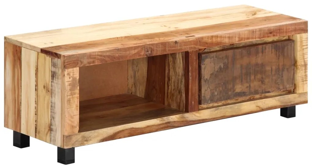 Móvel de TV 100x30x33 cm madeira recuperada maciça