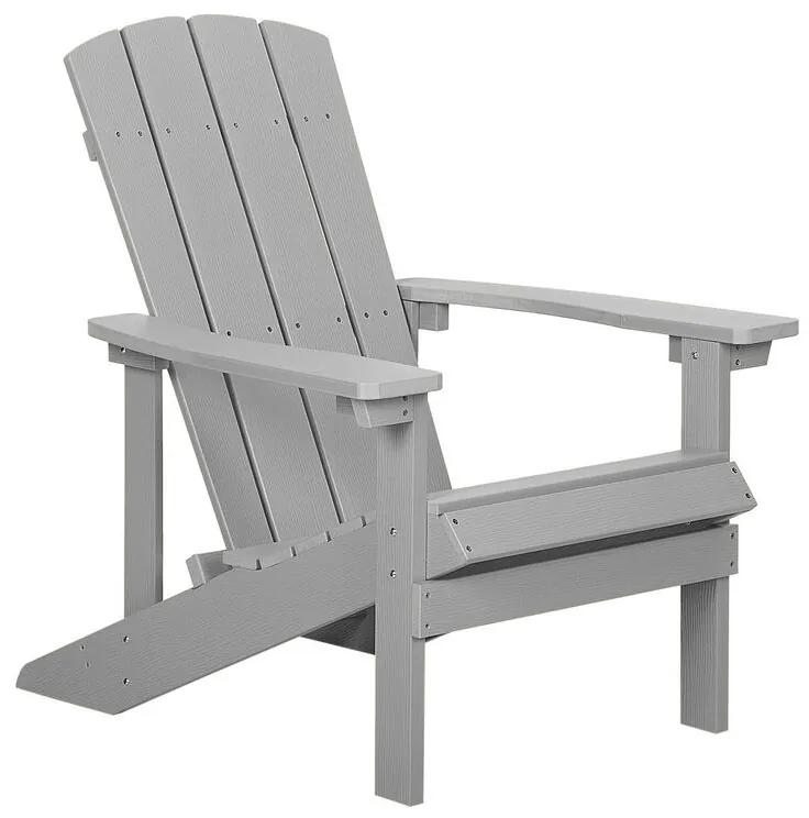 Cadeira de jardim cinzenta clara ADIRONDACK Beliani