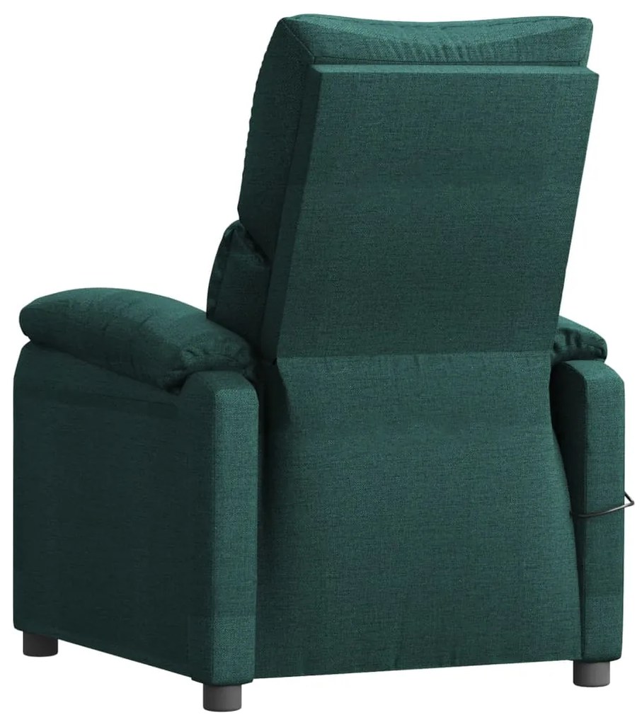 Poltrona de massagens tecido verde-escuro