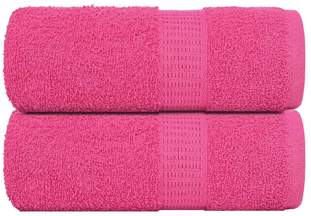 vidaXL Toalhas de rosto FROGN 2 peças Rosa 30x30 cm 360 g/m²